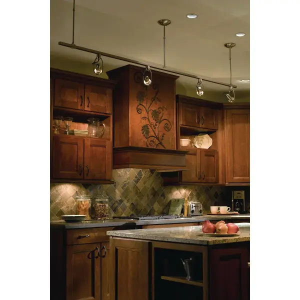 The Alpha Trak 8-foot section provides a sleek foundation for customizable track lighting systems. Its brushed nickel finish complements contemporary interiors while offering flexibility to position fixtures exactly where needed. - alternate view