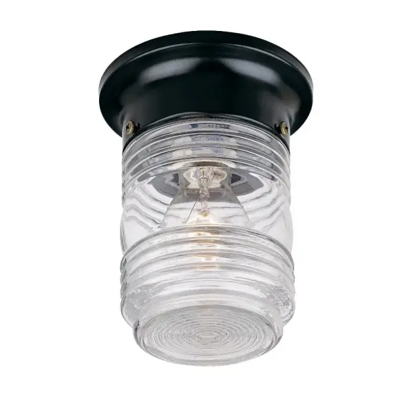 Budget-Friendly Outdoor Flush Mount with Classic Jelly Jar Design