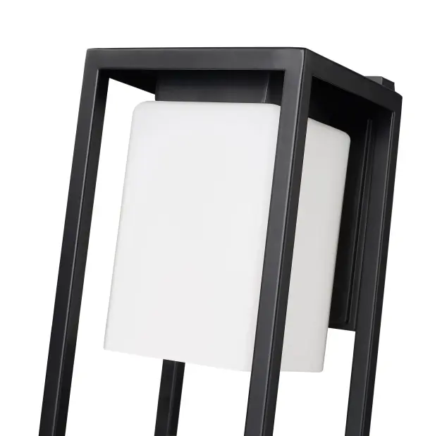 Compact Outdoor Wall Sconce with Classic Opal Glass Shade - Image 3