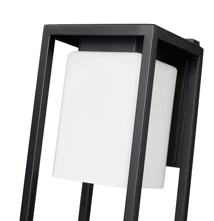 Compact Outdoor Wall Sconce with Classic Opal Glass Shade - Image 3