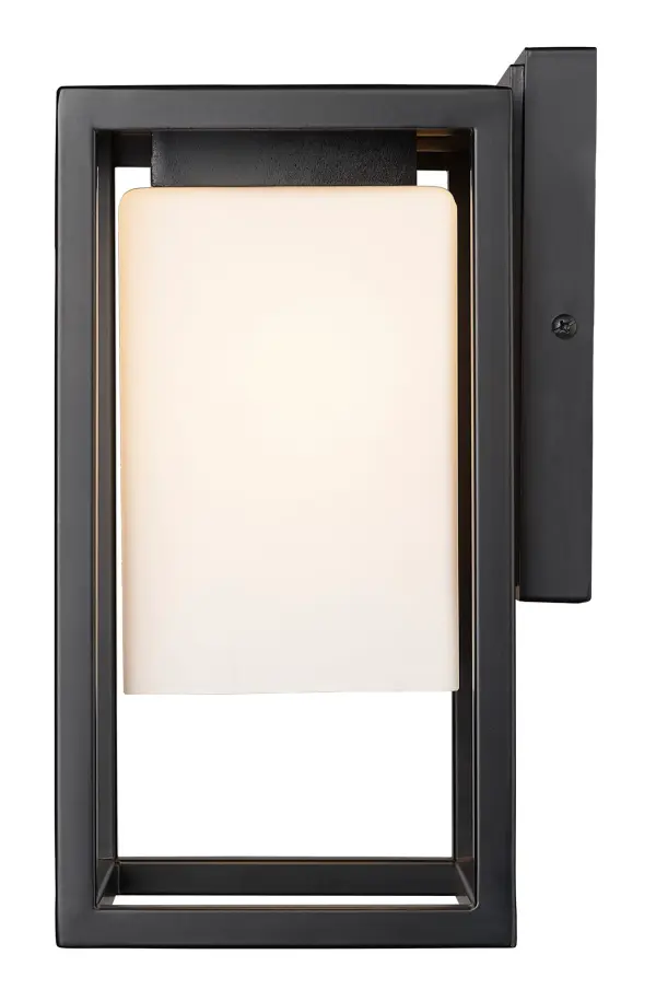Compact Outdoor Wall Sconce with Classic Opal Glass Shade - Image 4