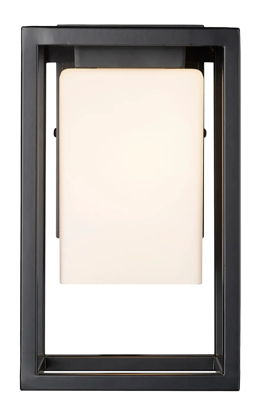 Compact Outdoor Wall Sconce with Classic Opal Glass Shade - Image 5