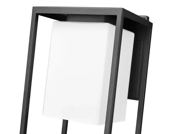Versatile Outdoor Wall Sconce with Classic Opal Glass Shade - Image 3