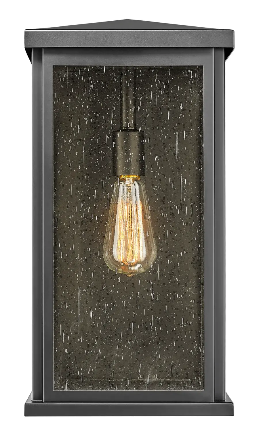 Versatile Outdoor Wall Sconce with Warm Seedy Glass Charm - Image 5