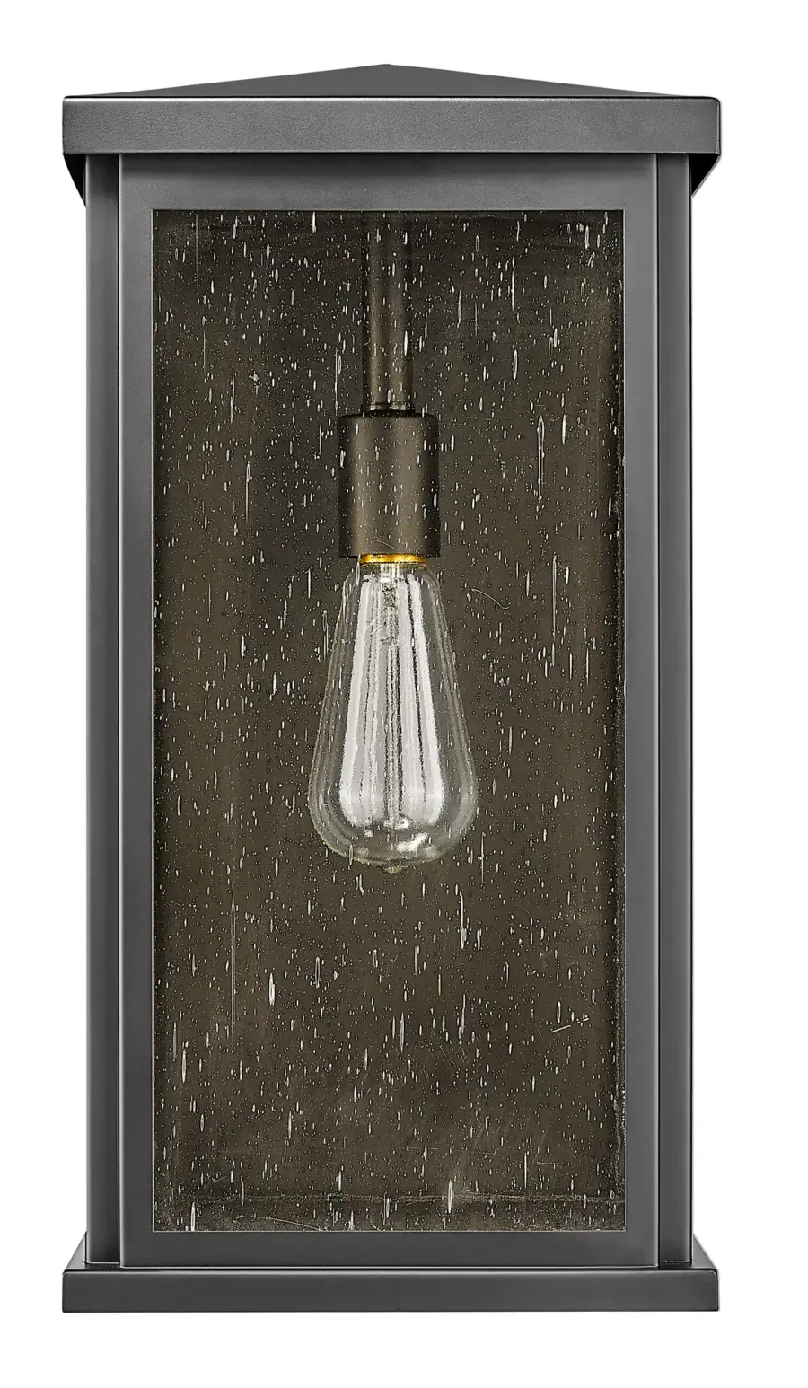Versatile Outdoor Wall Sconce with Warm Seedy Glass Charm - Image 6
