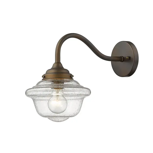 Classic Outdoor Wall Sconce with Seeded Glass Charm - Image 2