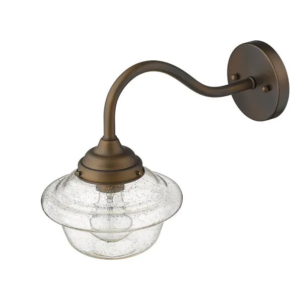 Classic Outdoor Wall Sconce with Seeded Glass Charm - Image 3