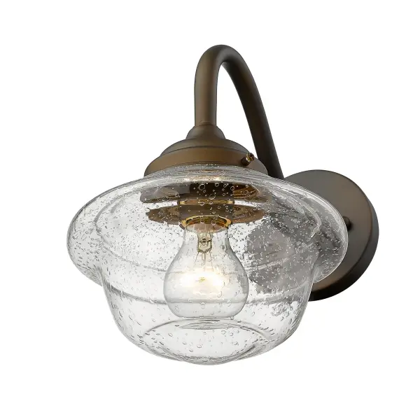 Classic Outdoor Wall Sconce with Seeded Glass Charm - Image 5