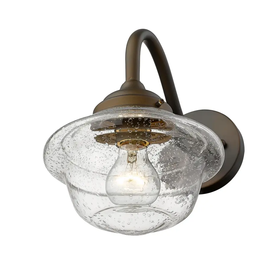 Classic Outdoor Wall Sconce with Seeded Glass Charm - Image 5
