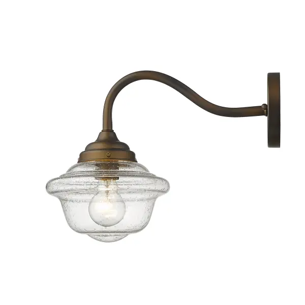 Classic Outdoor Wall Sconce with Seeded Glass Charm - Image 7