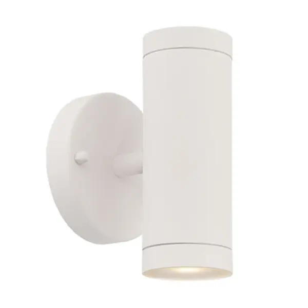 2-Light LED Outdoor Wall Sconce in Textured White