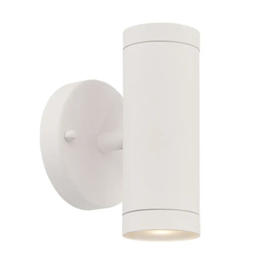 2-Light LED Outdoor Wall Sconce in Textured White