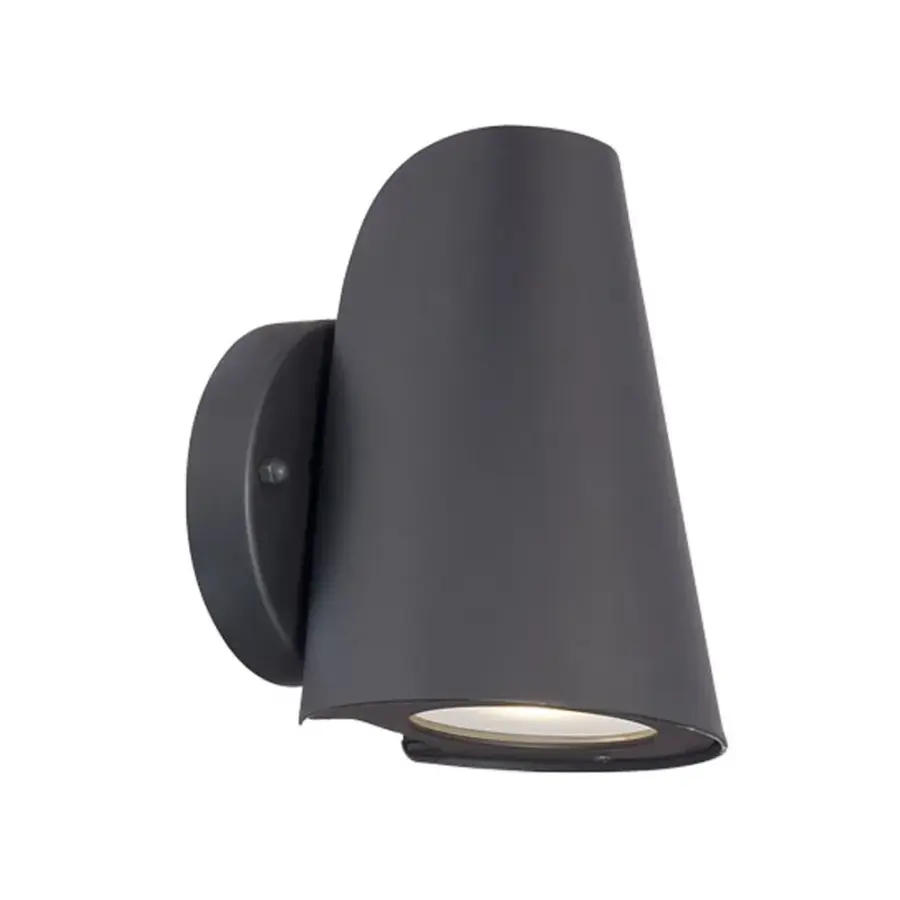 1-Light LED Outdoor Wall Sconce in Matte Black