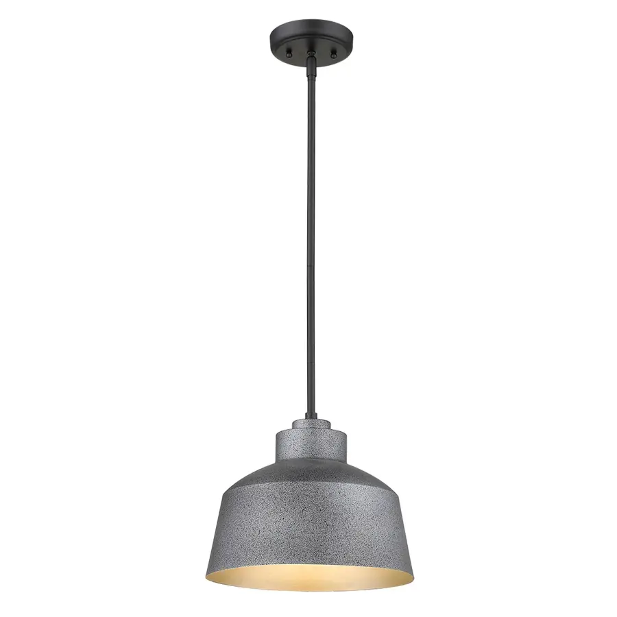 Barnes 1-Light Convertible Pendant in Gray Steel - Image 1