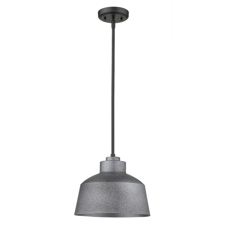 Barnes 1-Light Convertible Pendant in Gray Steel - Image 2