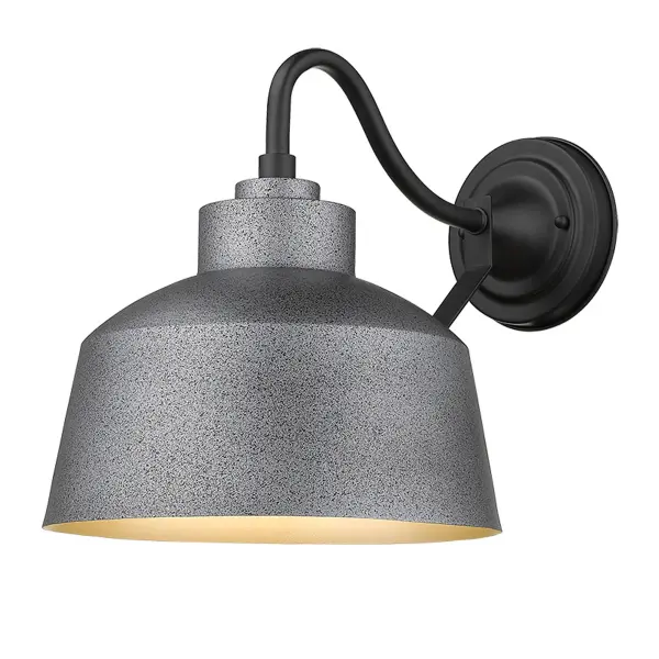 The Barnes wall mount combines industrial charm with practical outdoor lighting. Its gray steel finish and compact 13.75" height make it ideal for entryways, porches, and patios seeking a modern farmhouse aesthetic.
