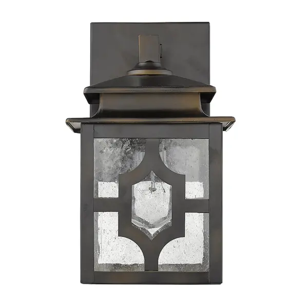Classic Outdoor Wall Sconce with Seeded Glass Charm - Image 3