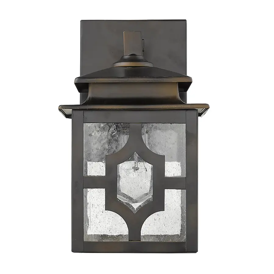 Classic Outdoor Wall Sconce with Seeded Glass Charm - Image 3