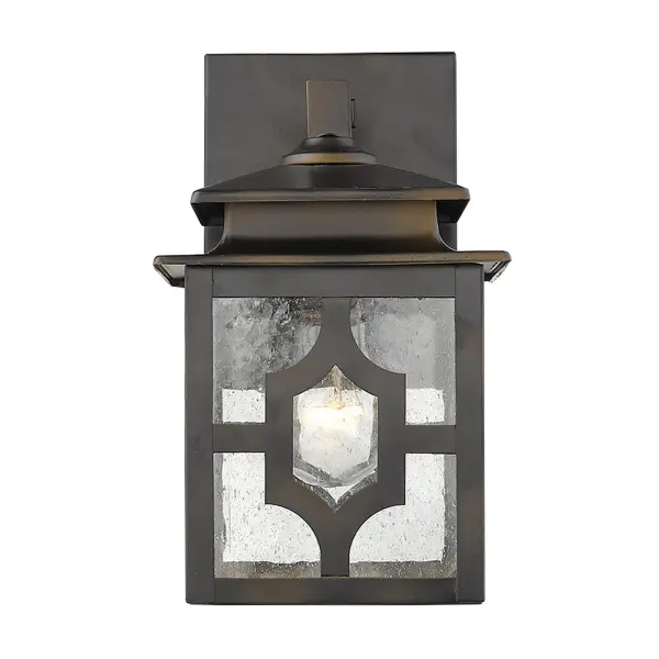 Classic Outdoor Wall Sconce with Seeded Glass Charm - Image 4
