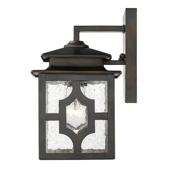 Classic Outdoor Wall Sconce with Seeded Glass Charm - Image 5