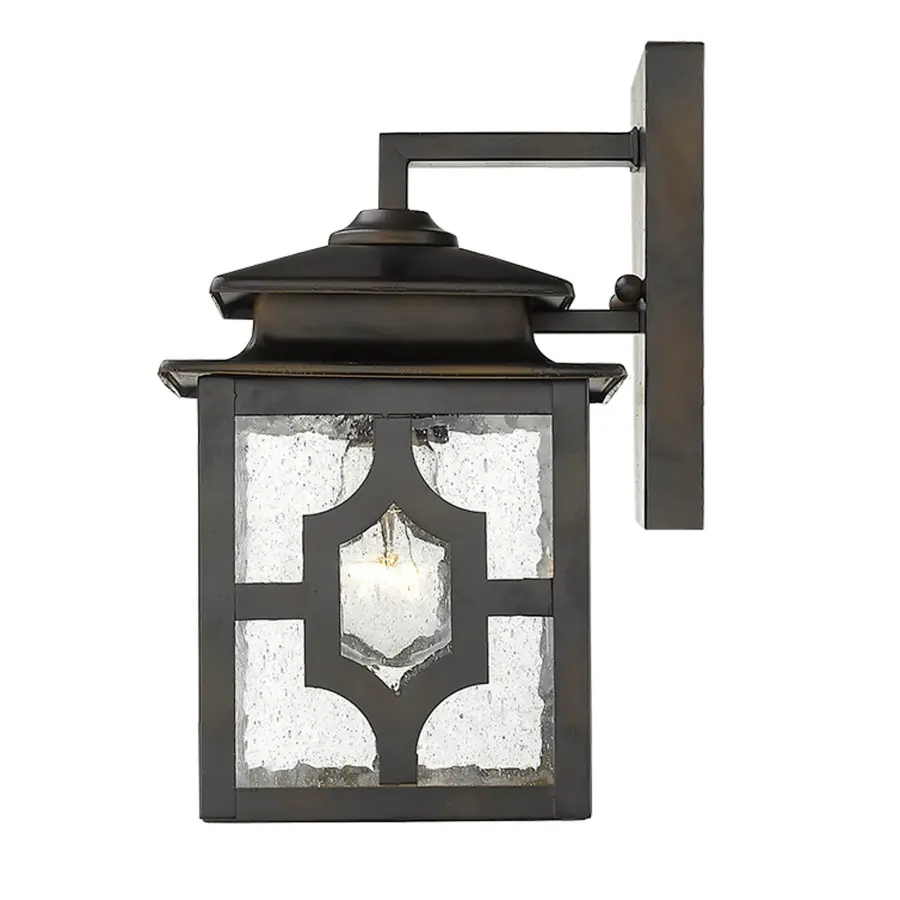 Classic Outdoor Wall Sconce with Seeded Glass Charm - Image 5