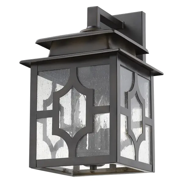 The Calvert 3-Light Wall Sconce combines traditional styling with durable steel construction and charming seeded glass panes. Perfect for adding welcoming illumination to outdoor entryways and porches.
