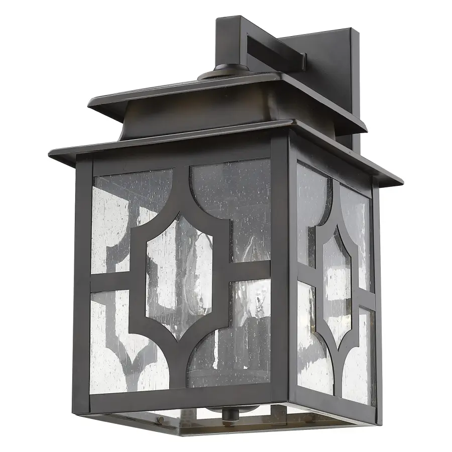 Classic Outdoor Sconce with Seeded Glass Charm - Image 1
