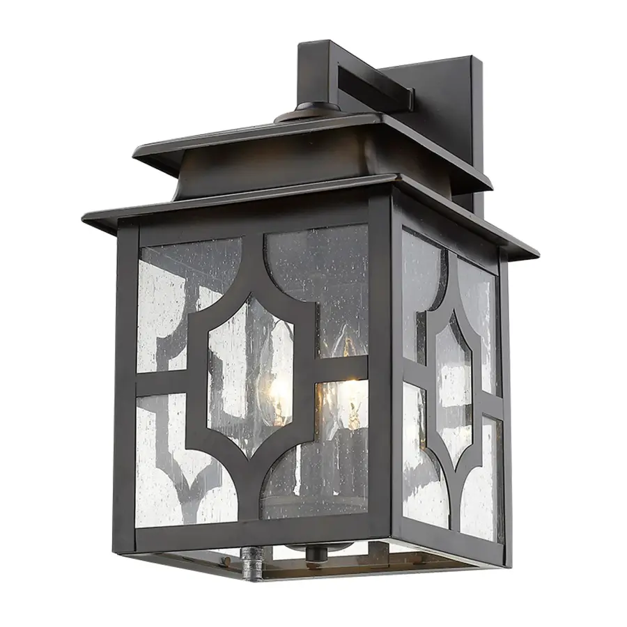 Classic Outdoor Sconce with Seeded Glass Charm - Image 2