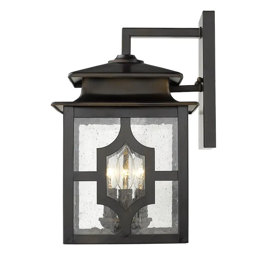 Classic Outdoor Sconce with Seeded Glass Charm - Image 5