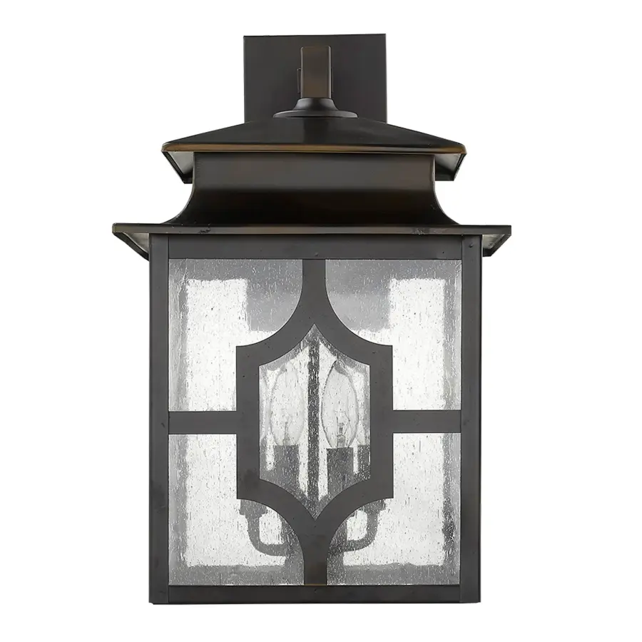 Classic Outdoor Lantern with Timeless Appeal and Seeded Glass Charm - Image 3