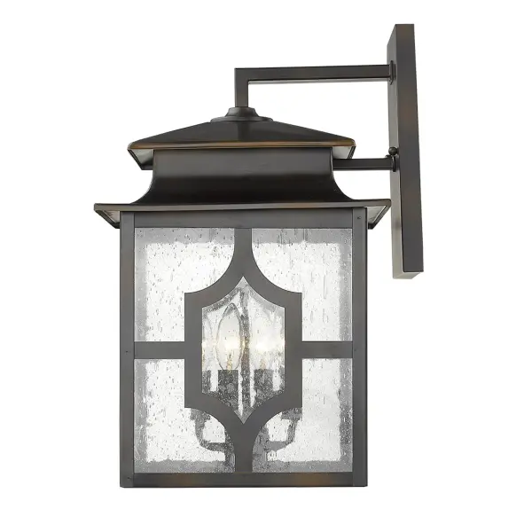 Classic Outdoor Lantern with Timeless Appeal and Seeded Glass Charm - Image 5