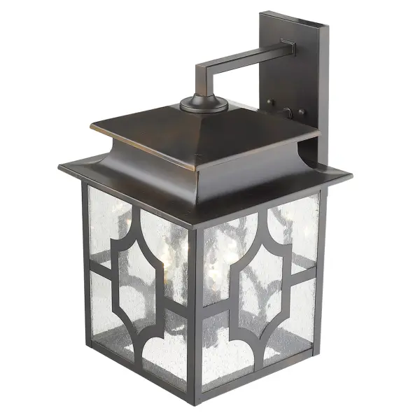 Classic Outdoor Lantern with Timeless Appeal and Seeded Glass Charm - Image 6