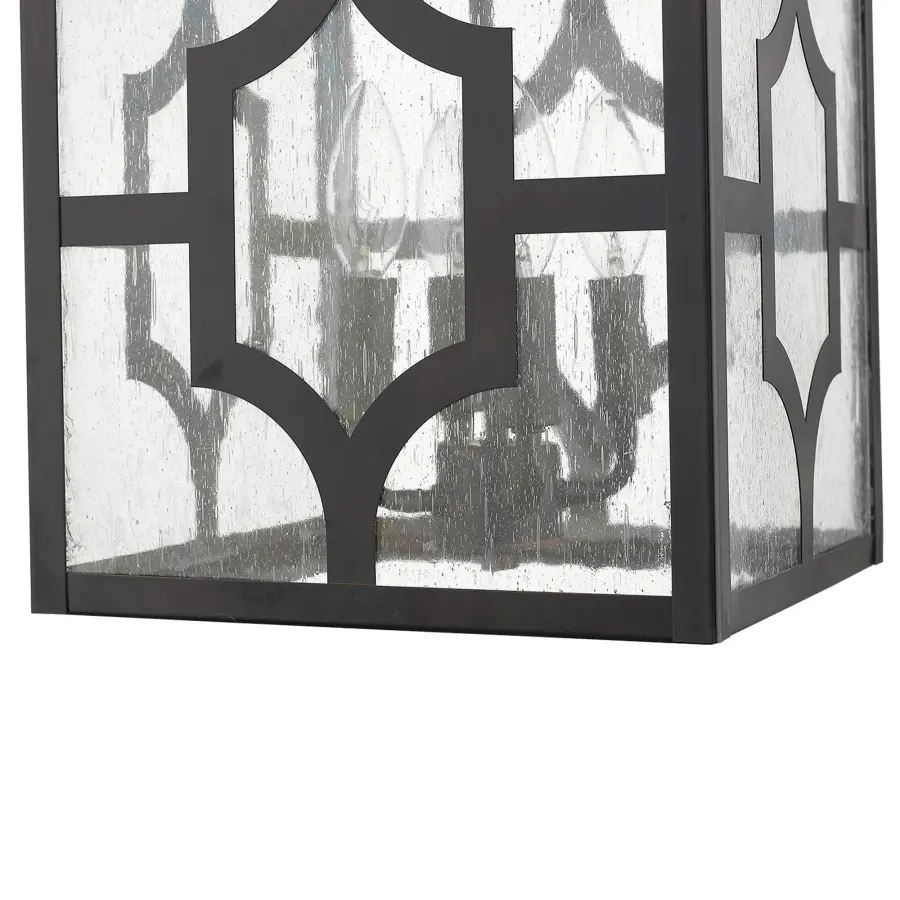 Classic Outdoor Lantern with Timeless Appeal and Seeded Glass Charm - Image 5