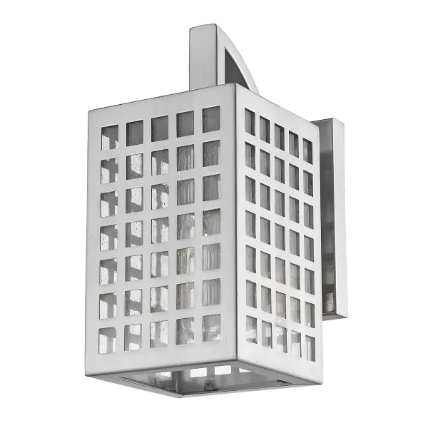 The Letzel wall sconce combines weather-resistant stainless steel construction with clear seeded glass for a timeless outdoor lighting solution. Its compact 10.75" height and transitional design work beautifully in coastal and contemporary settings.