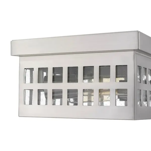 Letzel 2-Light Outdoor Flush Mount in Satin Nickel - Image 4