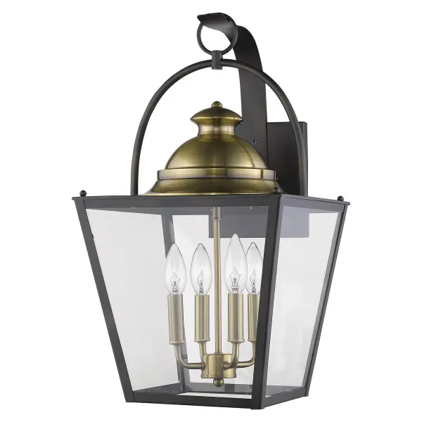 The Savannah 4-Light Wall Mount combines traditional lantern styling with durable outdoor construction. Featuring clear glass panes and oil-rubbed bronze finish, this fixture provides ample illumination while adding classic curb appeal.