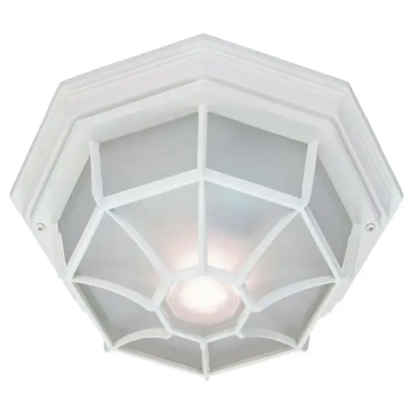 2-Light Outdoor Flushmount in Textured White - Image 1