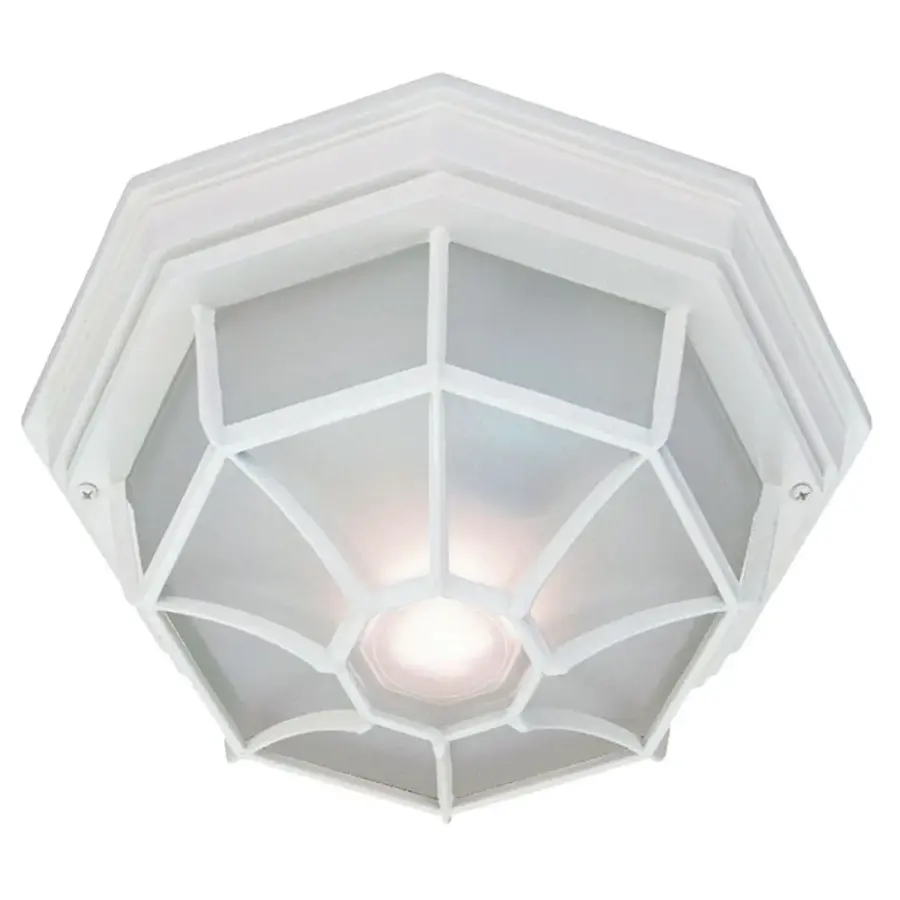 2-Light Outdoor Flushmount in Textured White - Image 1
