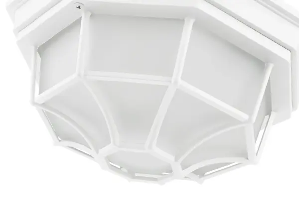 2-Light Outdoor Flushmount in Textured White - Image 5