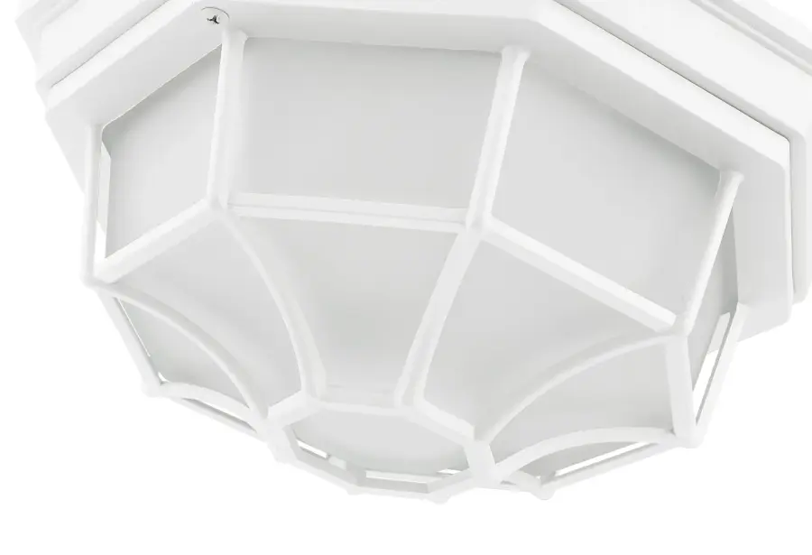2-Light Outdoor Flushmount in Textured White - Image 5