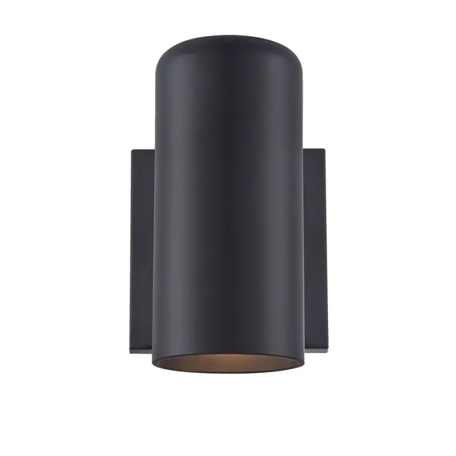 MarbleX Matte Black 1-Light Outdoor Wall Sconce