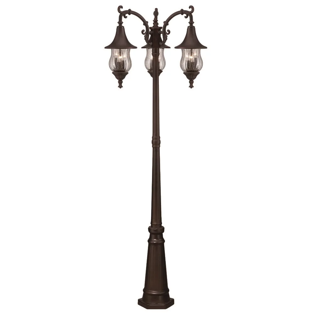 Del Rio 3-Head Outdoor Post Light Combination