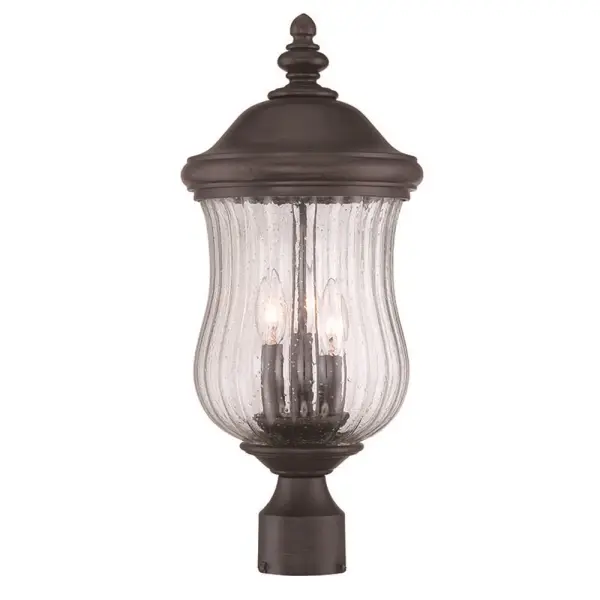 The Bellagio 3-Light Post Lantern combines traditional styling with modern durability. Featuring MarbleX composite construction and clear seeded glass, it delivers timeless curb appeal with weather-resistant performance.