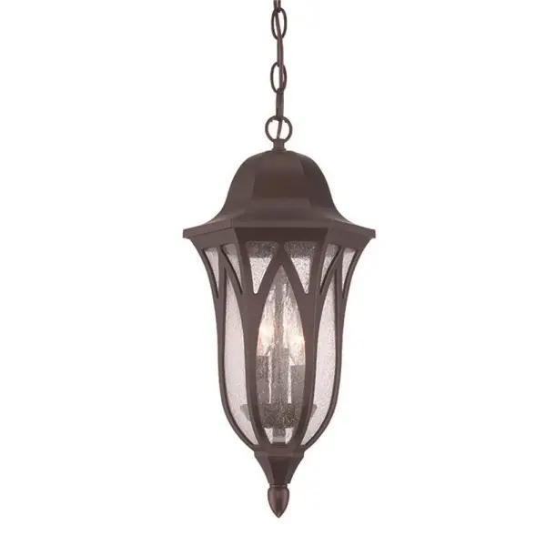 The Milano 3-Light Hanging Lantern combines traditional lantern styling with innovative MarbleX material for superior outdoor durability. Clear seeded glass creates warm ambient lighting while the architectural bronze finish adds timeless elegance.