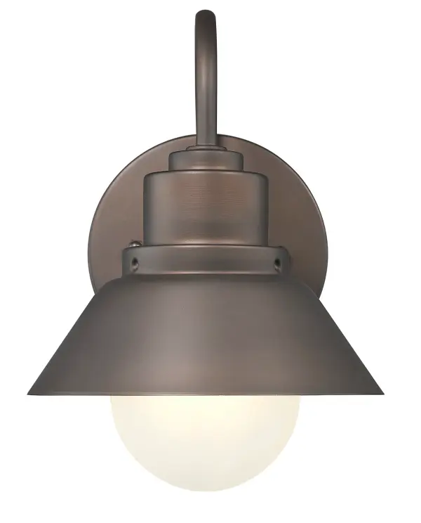 Compact Contemporary Outdoor Wall Sconce with Frosted Seeded Glass - Image 3