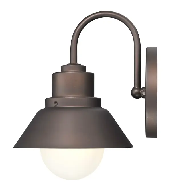 Compact Contemporary Outdoor Wall Sconce with Frosted Seeded Glass - Image 4