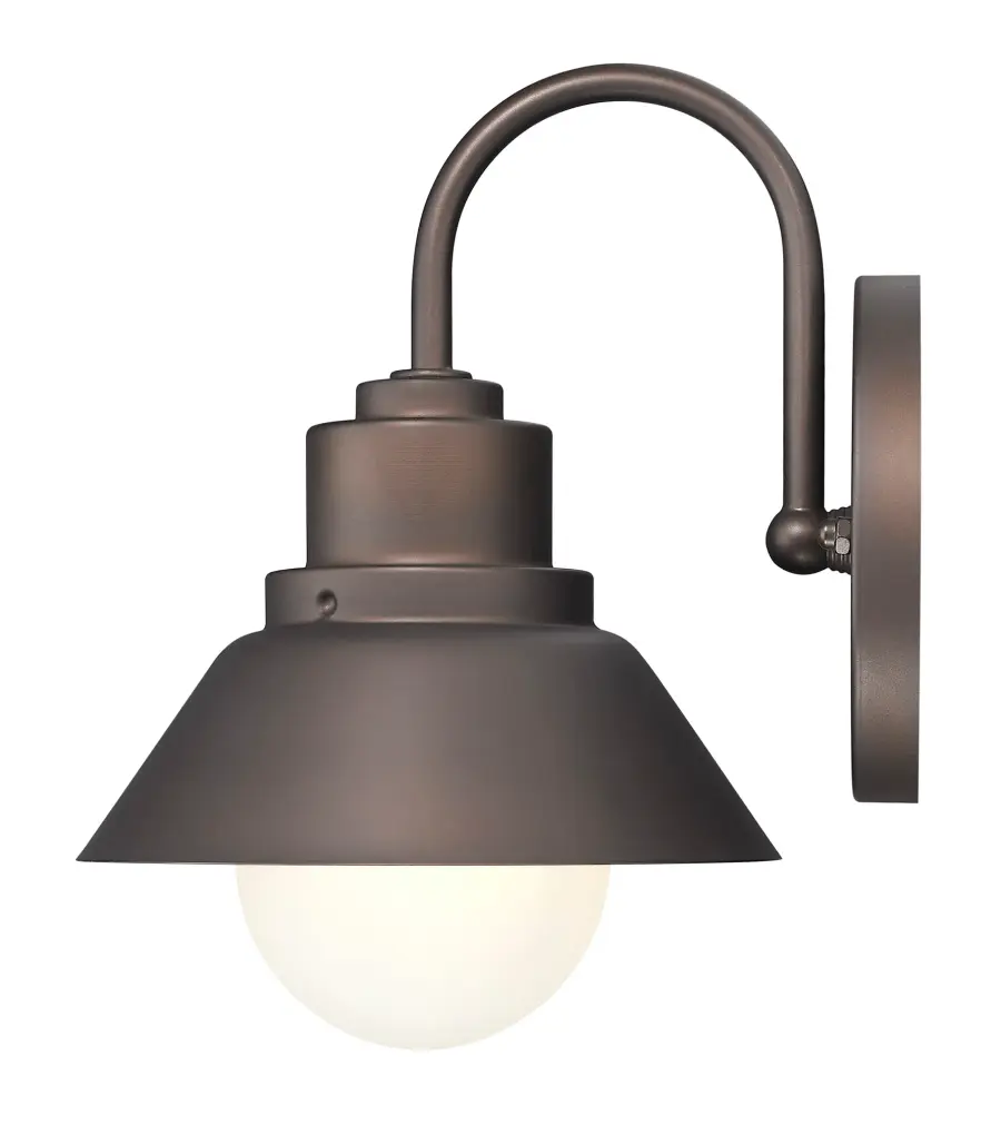 Compact Contemporary Outdoor Wall Sconce with Frosted Seeded Glass - Image 4