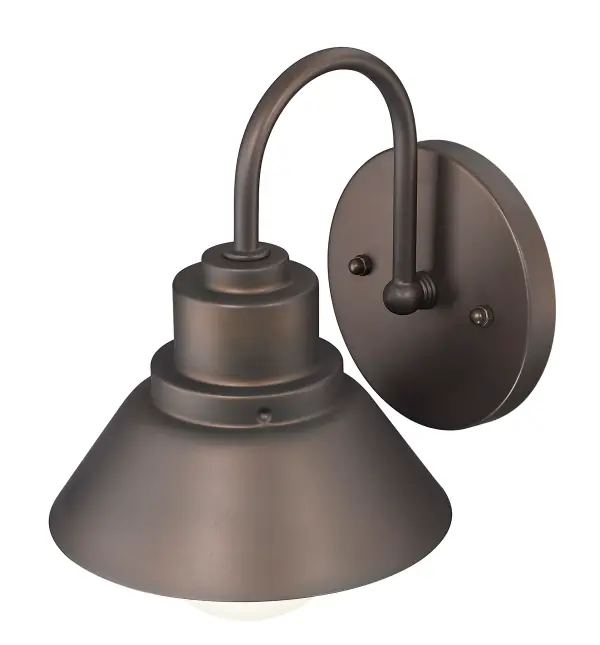 Compact Contemporary Outdoor Wall Sconce with Frosted Seeded Glass - Image 5