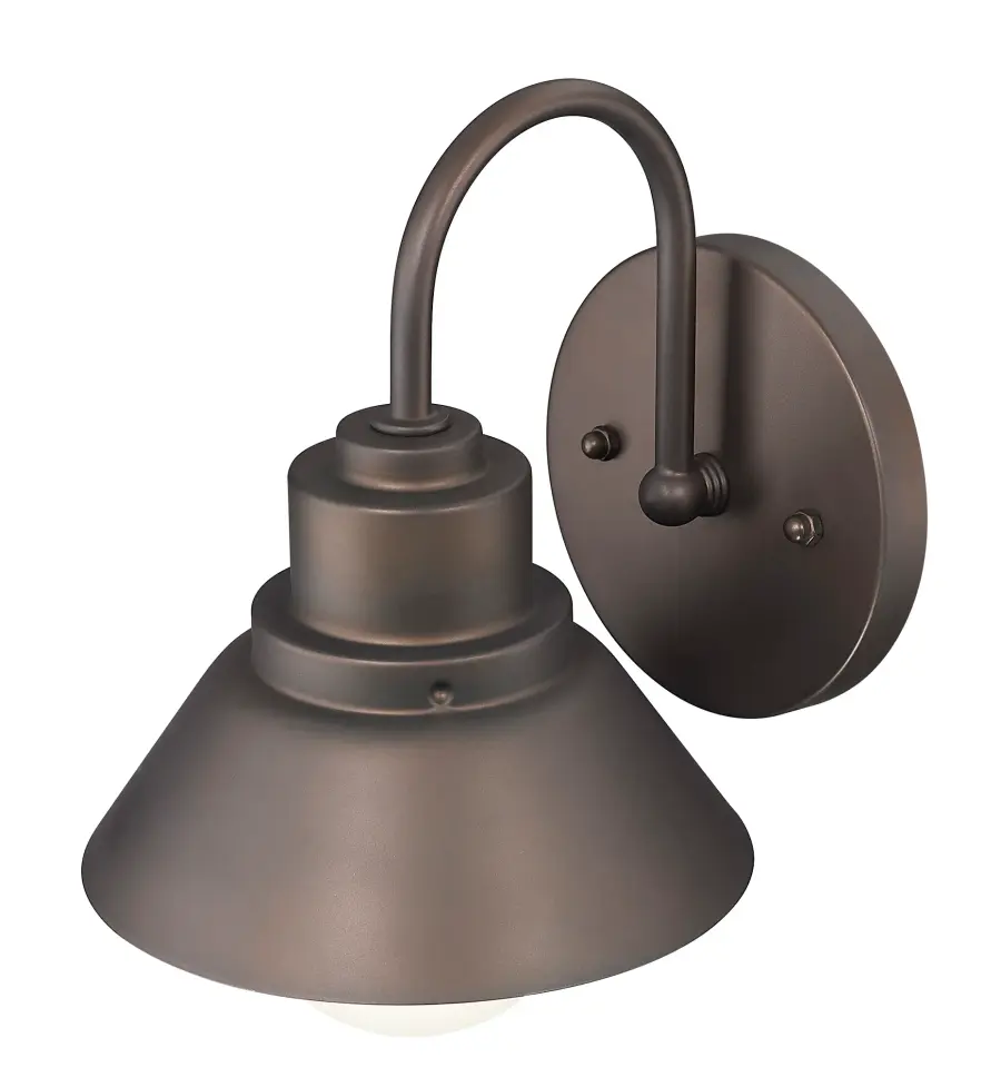 Compact Contemporary Outdoor Wall Sconce with Frosted Seeded Glass - Image 5