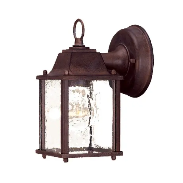 The Builder's Choice wall sconce delivers traditional styling with cast aluminum durability at an exceptional value. Clear seeded glass adds vintage charm while the compact 8.5" profile fits tight spaces perfectly.